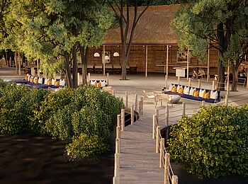 Xugana Island Lodge: Der Zentralbereich Xugana Island Lodge: Der Zentralbereich