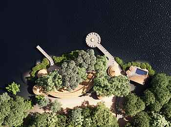 Xugana Island Lodge: Die Lodge aus der Vogelperspektive Xugana Island Lodge: Die Lodge aus der Vogelperspektive