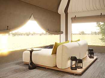 Xugana Island Lodge: Gemütliche Lounge Xugana Island Lodge: Gemütliche Lounge