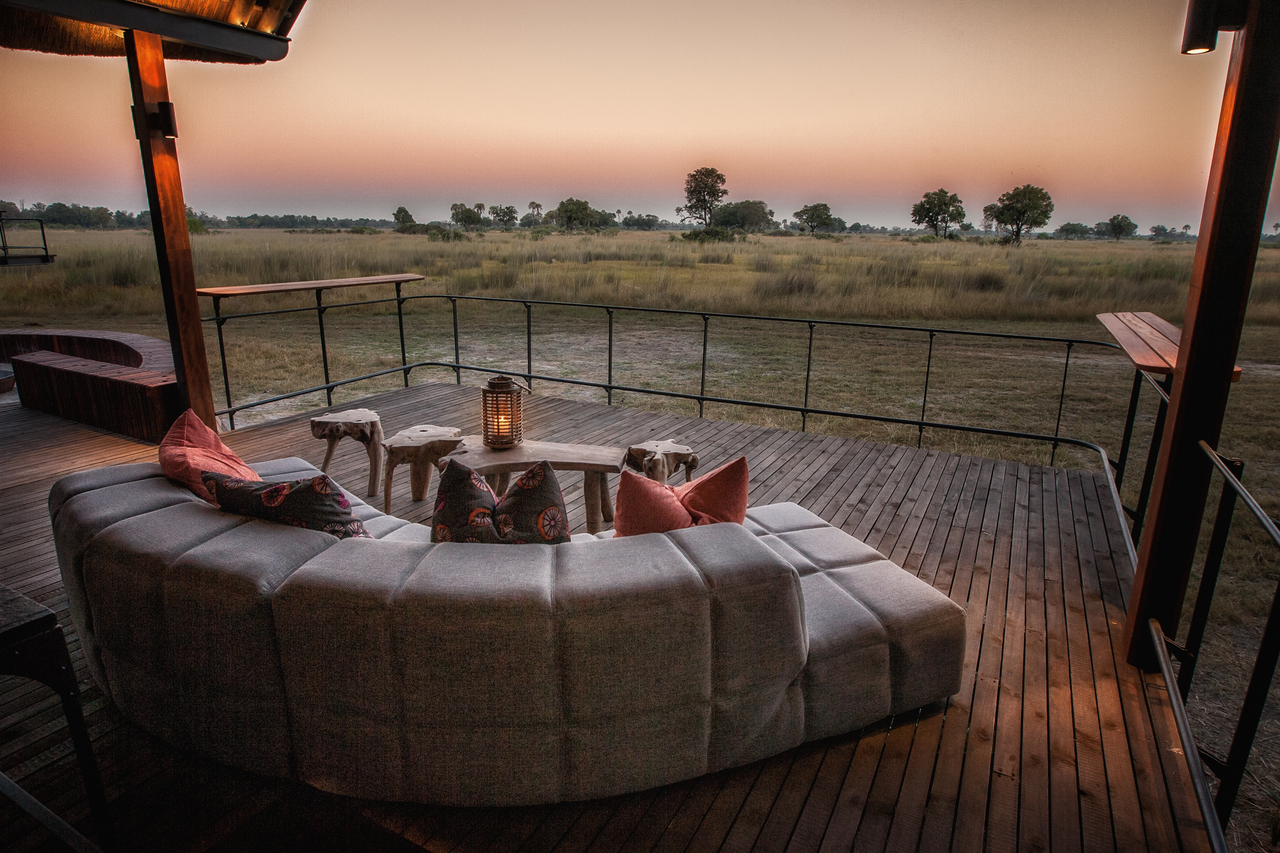 Chitabe Camp: Aussicht von der Lounge