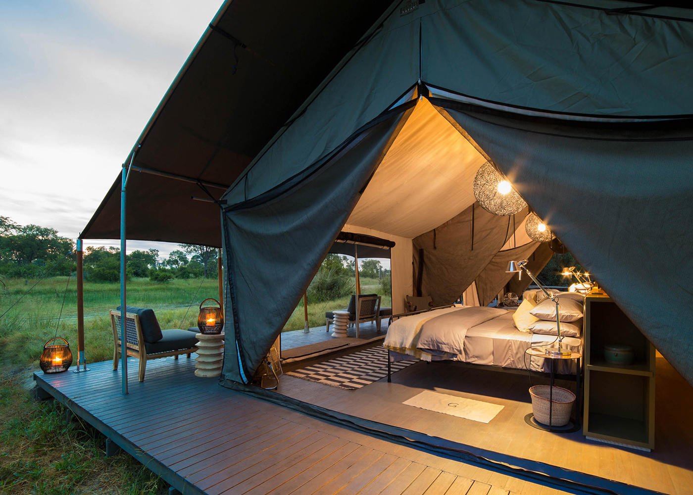 Gomoti Plains Camp: Luxury Tent Veranda