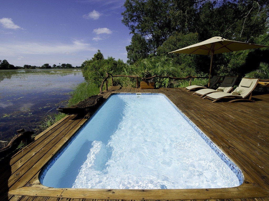Jacana Camp, Jao Konzession, NG 25, Okavangodelta, Pool, Wilderness Safaris, Okavango-Delta, Wassercamp