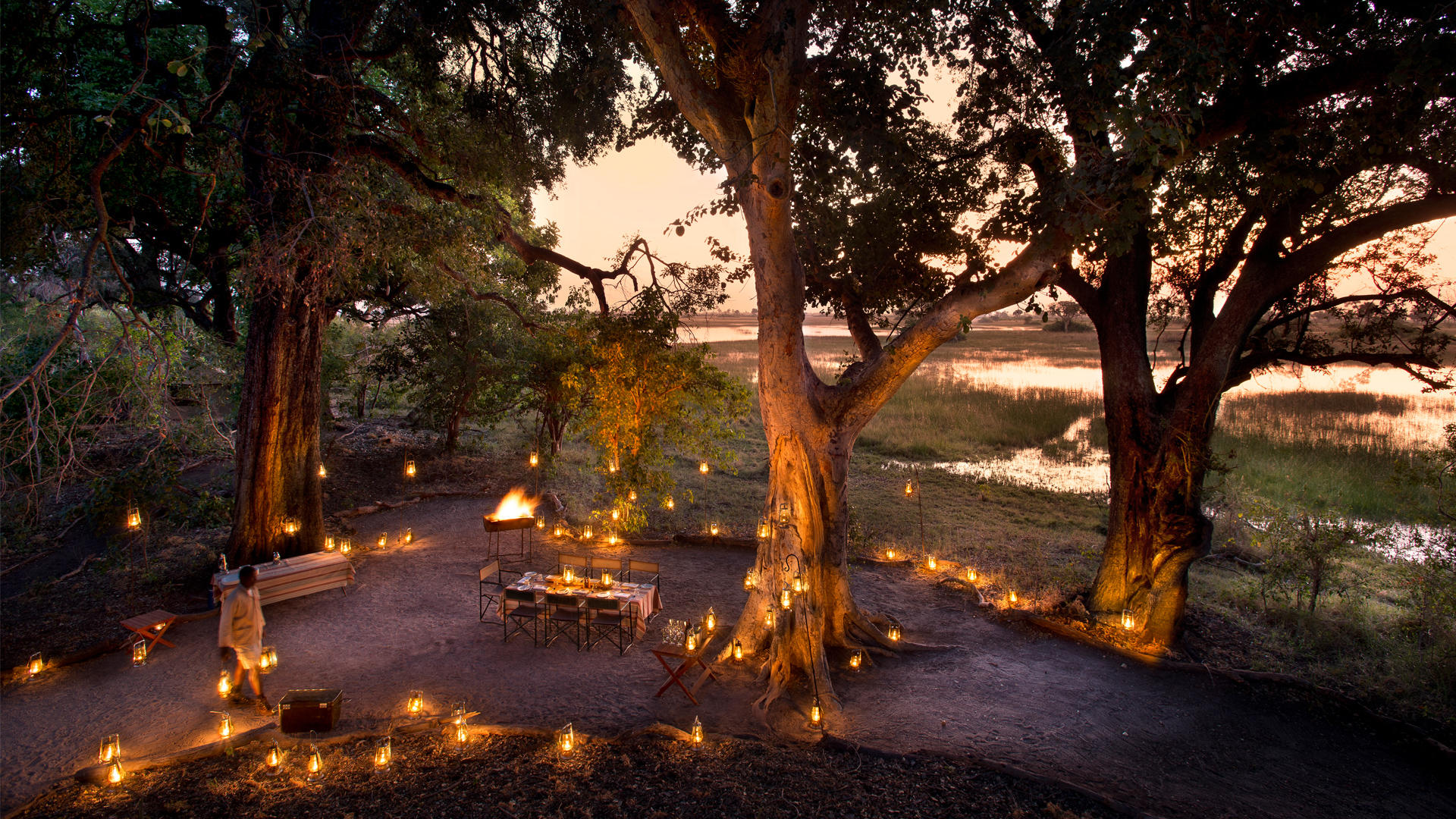 Nxabega Under Canvas Camp: Abendstimmung