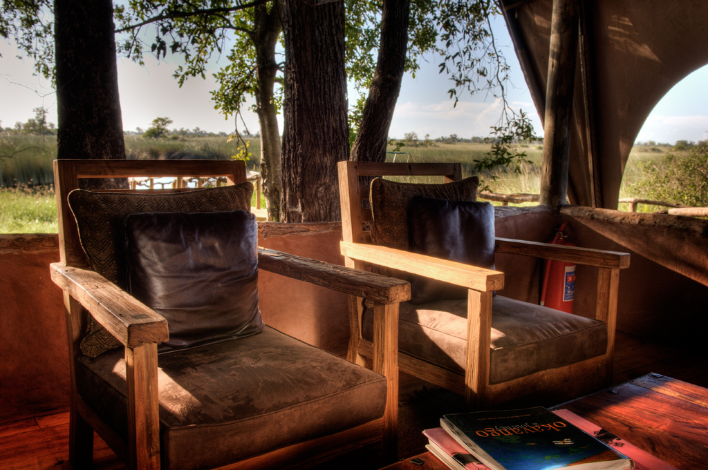 Botswana, Lounge, Moremi Game Reserve, Okavangodelta, Okuti Camp