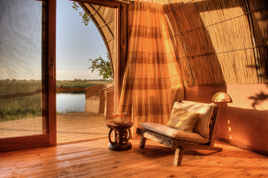 Botswana, Moremi Game Reserve, Okavangodelta, Okuti Camp, private Veranda