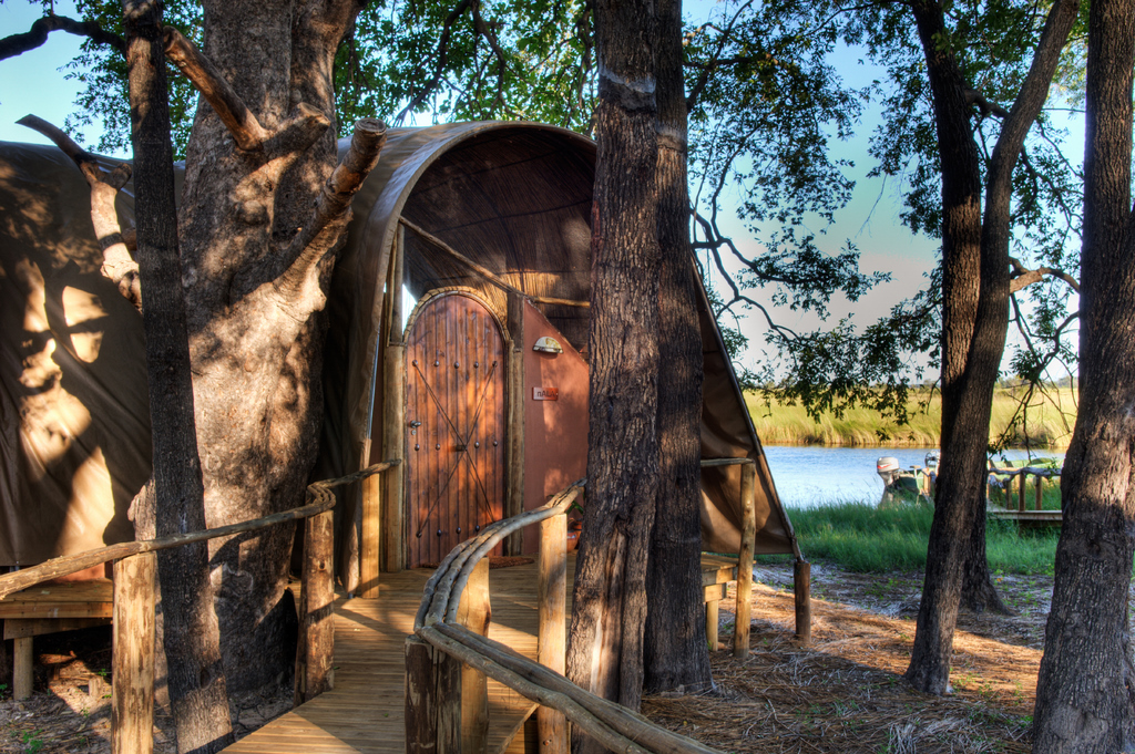 Botswana, Chaleteingang, Moremi Game Reserve, Okavangodelta, Okuti Camp