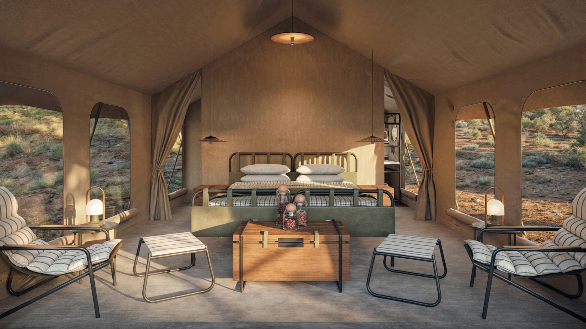 Sandibe under Canvas Camp: Blick ins Zelt