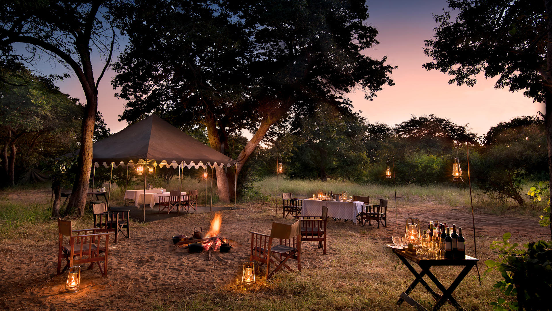 Sandibe under Canvas Camp: An der Boma