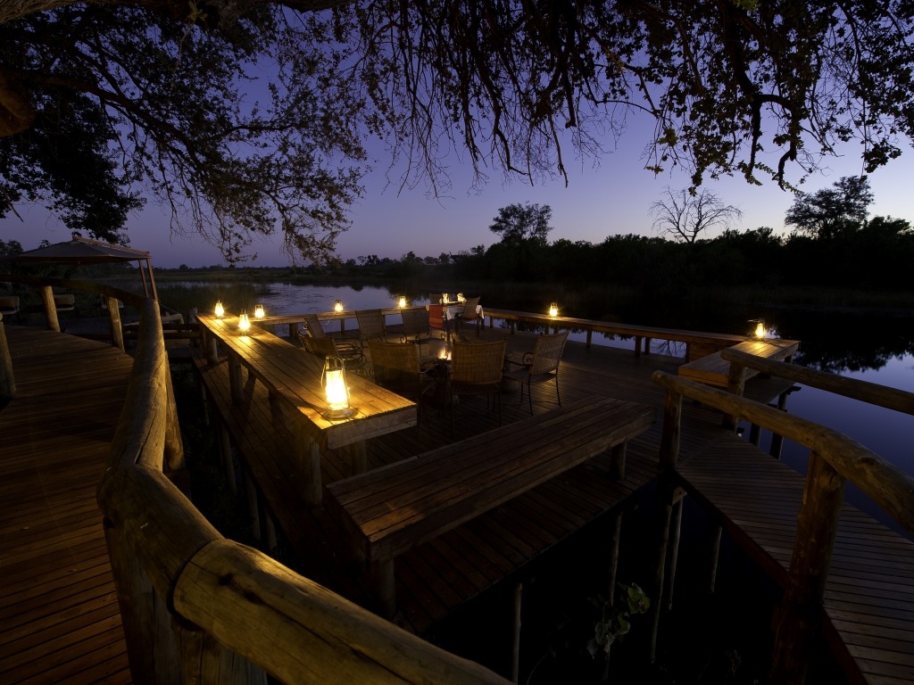 Abend, Botswana, Deck, Linyanti Konzession, NG 15, Savuti Camp, Wilderness Safaris