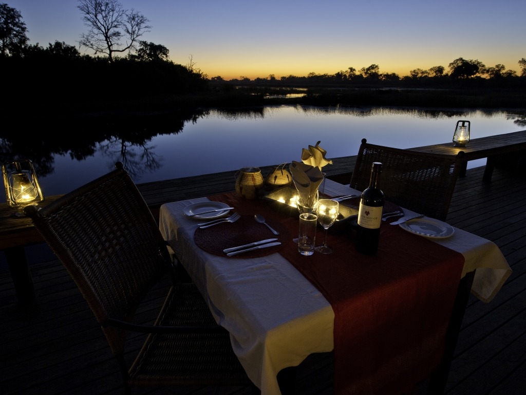 Abendessen, Botswana, Linyanti Konzession, NG 15, Savuti Camp, Wilderness Safaris