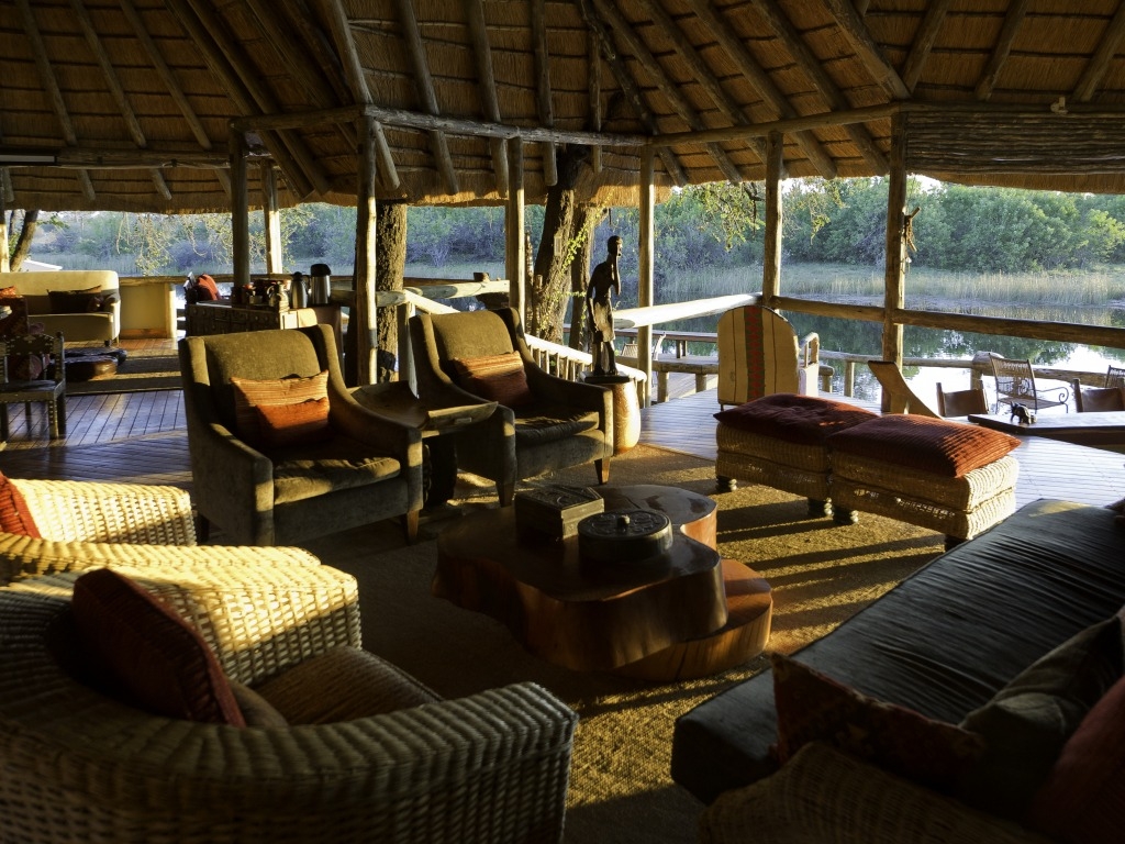 Botswana, Linyanti Konzession, Lounge, NG 15, Savuti Camp, Wilderness Safaris