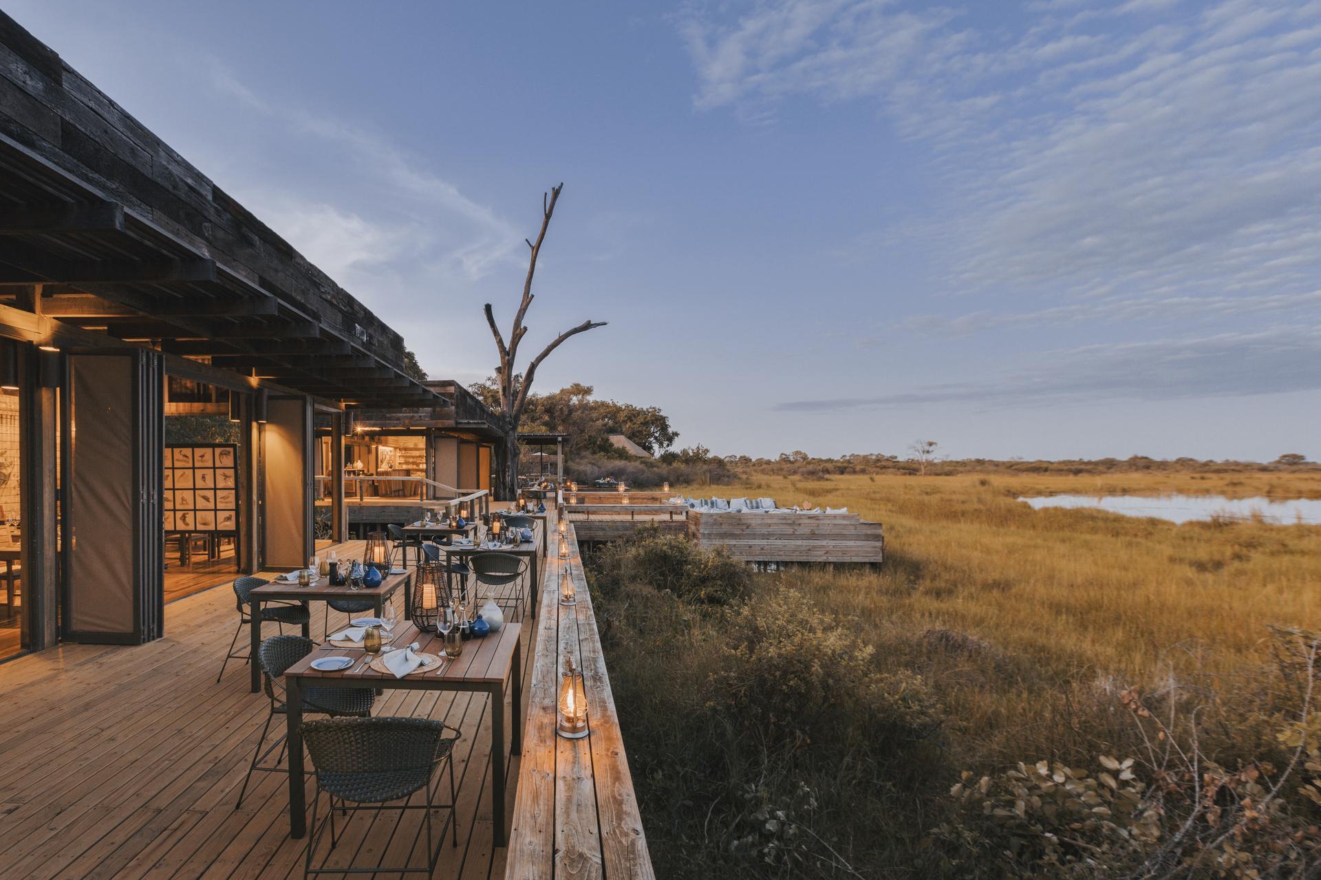 Vumbura Plains Camp: Abendstimmung Vumbura Plains Camp: Abendstimmung