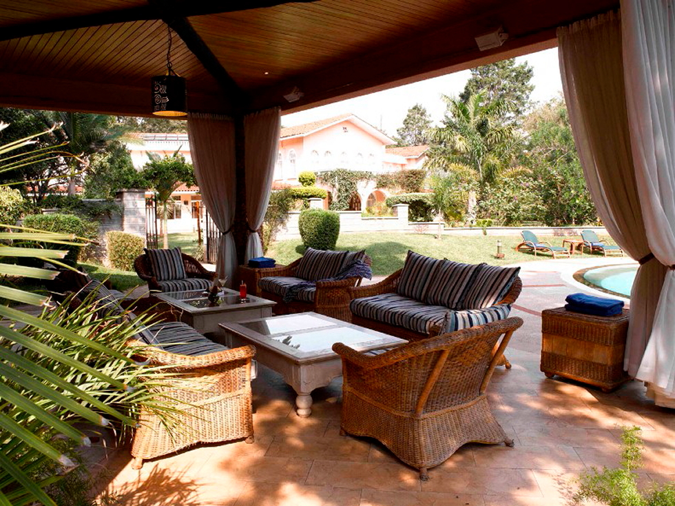 Boutique Hotel, House of Waine, Karen, Korbsessel, Pavillon, Sofa, Afrikarma, Afrikarma Safaris, Afrikarma Safaris - Wildnis. Hautnah., Afrikarma.de