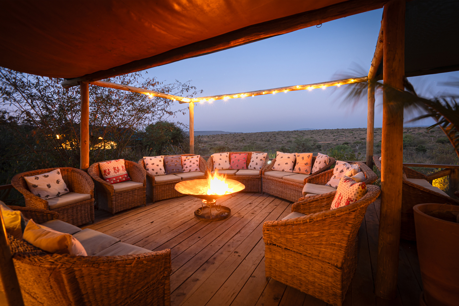 Laikipia Wilderness Main Camp: Ein Lagerfeuer