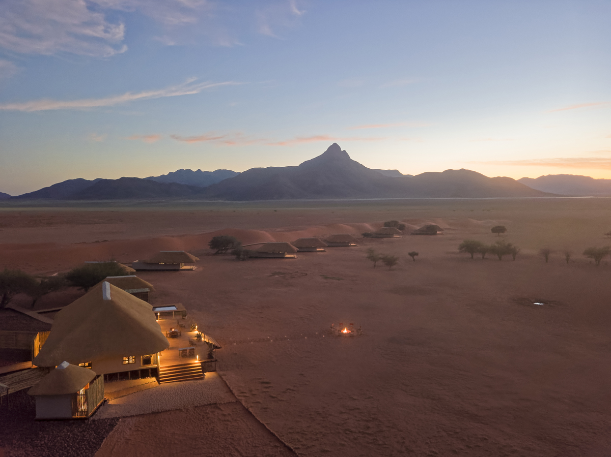 Kwessi Dunes Lodge: Luftbild der Anlage