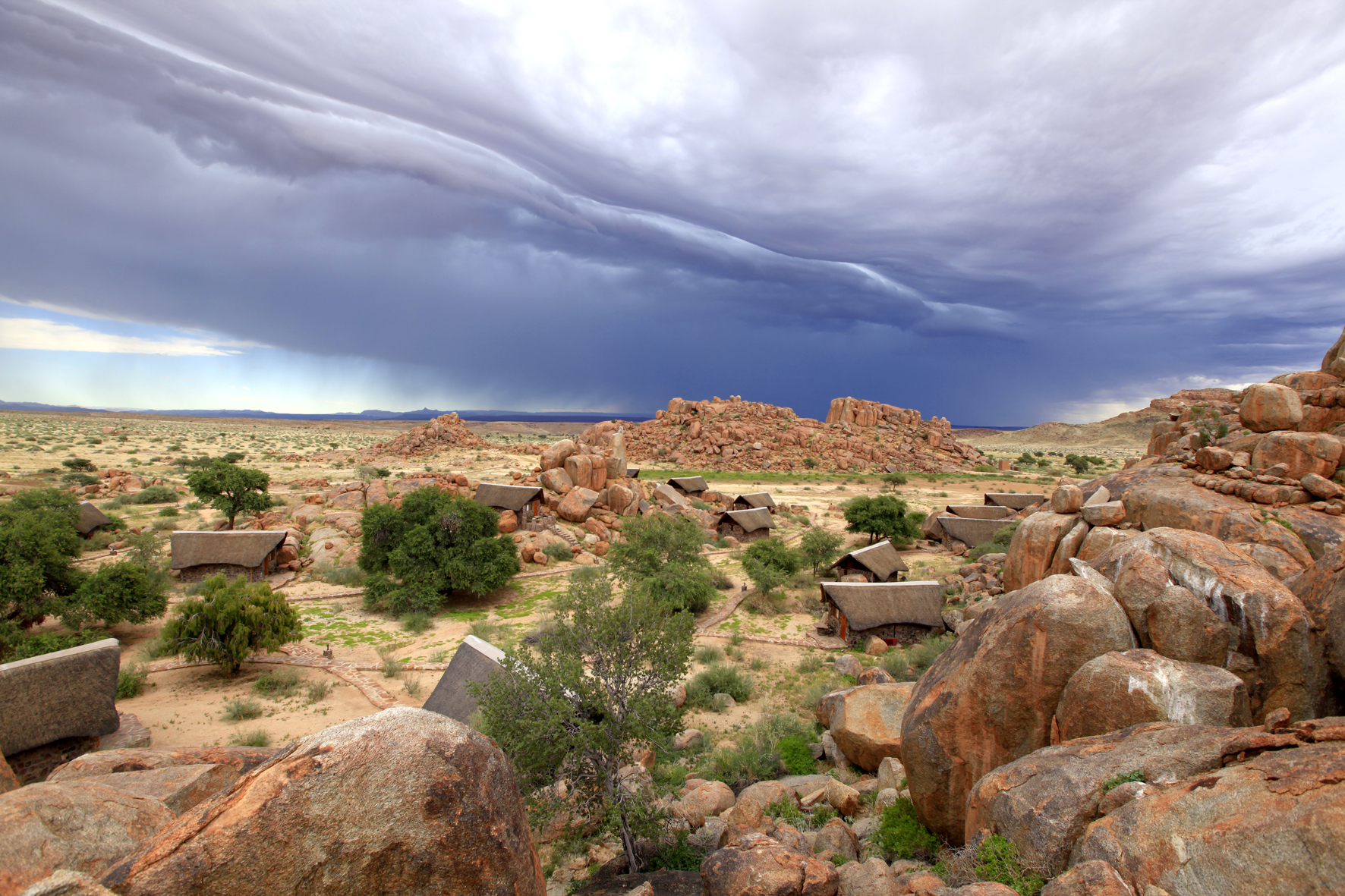 Canyon Lodge: Blick auf die atemberaubenden Fels- und Steinformationen Canyon Lodge, Fischfluss Canyon, Gondwana Cañon Park, Gondwana Canyon Park, Gondwana Collection Namibia, Nama-Karoo-Wüste, Bungalows, Fels, Felsen, Stein, Steine, Wüstenlandschaft, Fish River Canyon