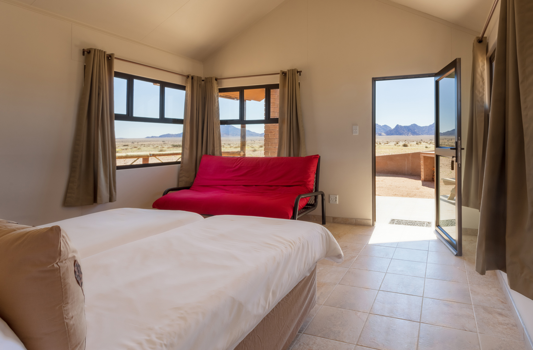 Desert Camp: Blick nach draußen Desert Camp: Blick nach draußen