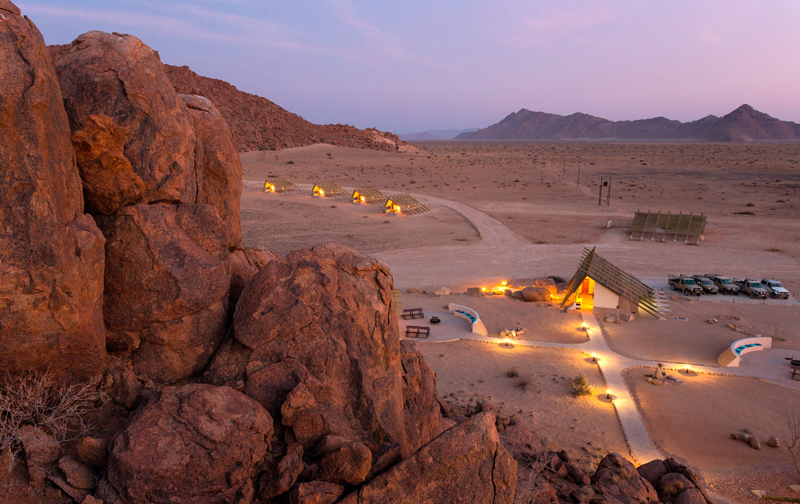 Dead Vlei, Desert Quiver Camp, Namib Naukluft, Sossusvlei, Taleni, Gästechalet, Luftbild, Rezption, Afrikarma, Afrikarma Safaris, Afrikarma Safaris - Wildnis. Hautnah., Afrikarma.de