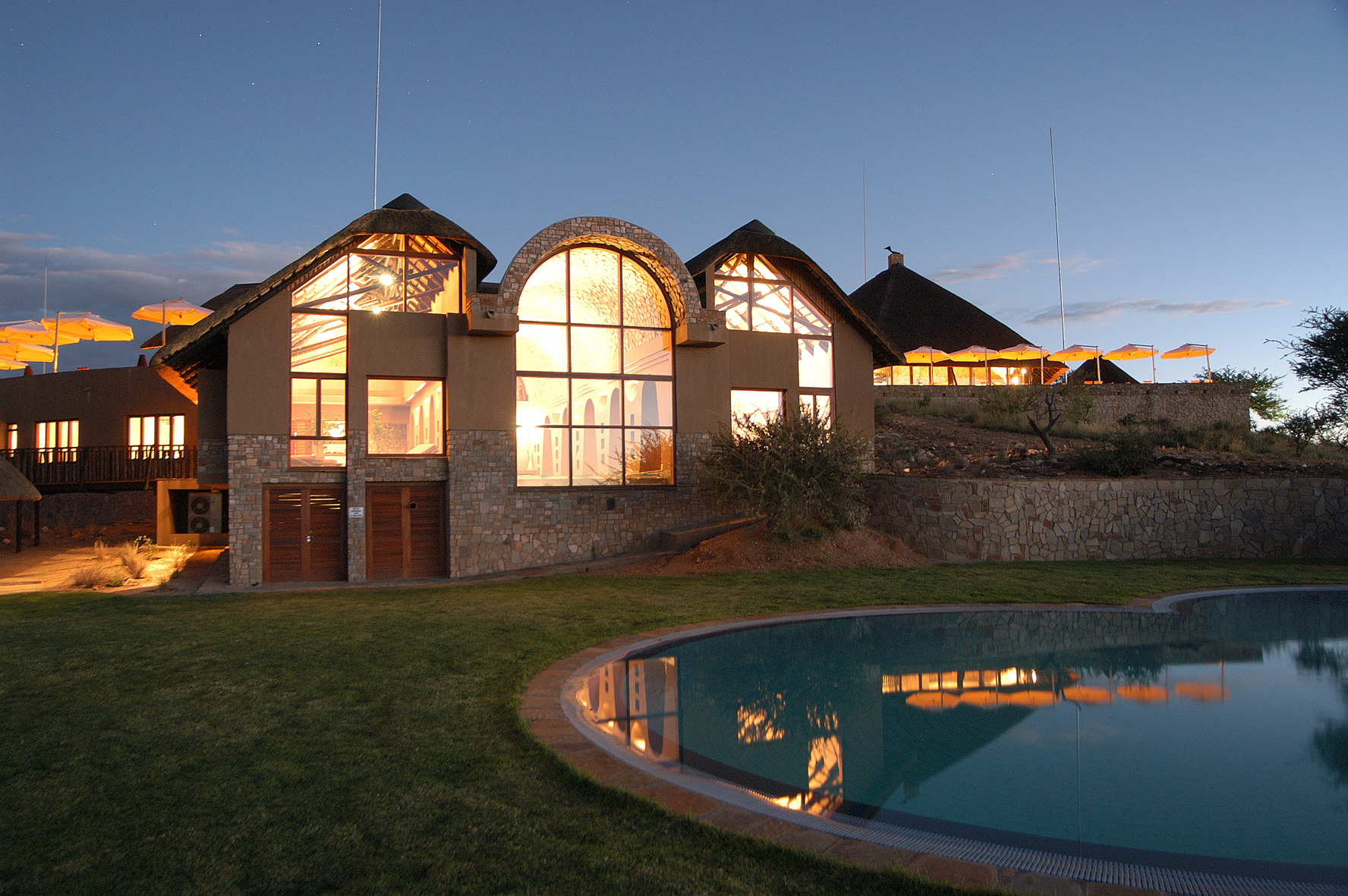 GocheGanas, GocheGanas Naturreservat, Namibia, Resort, Windhoek, Windhuk, Anlage, Außenanlage, Pool, Wellness, Wellness Village, Afrikarma, Afrikarma Safaris, Afrikarma Safaris - Wildnis. Hautnah., Afrikarma.de