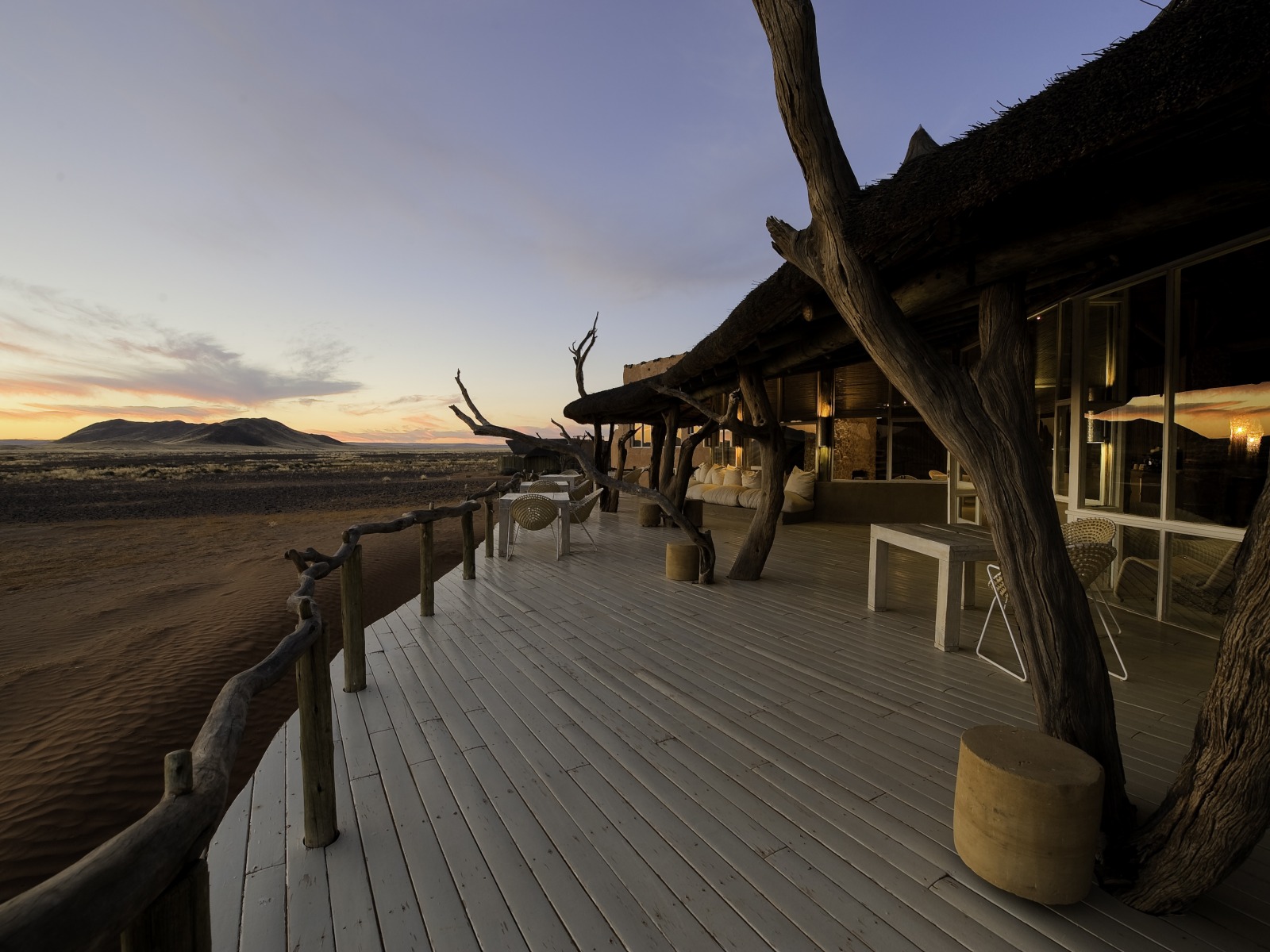 Little Kulala: Sonnenuntergang von der Terrasse aus