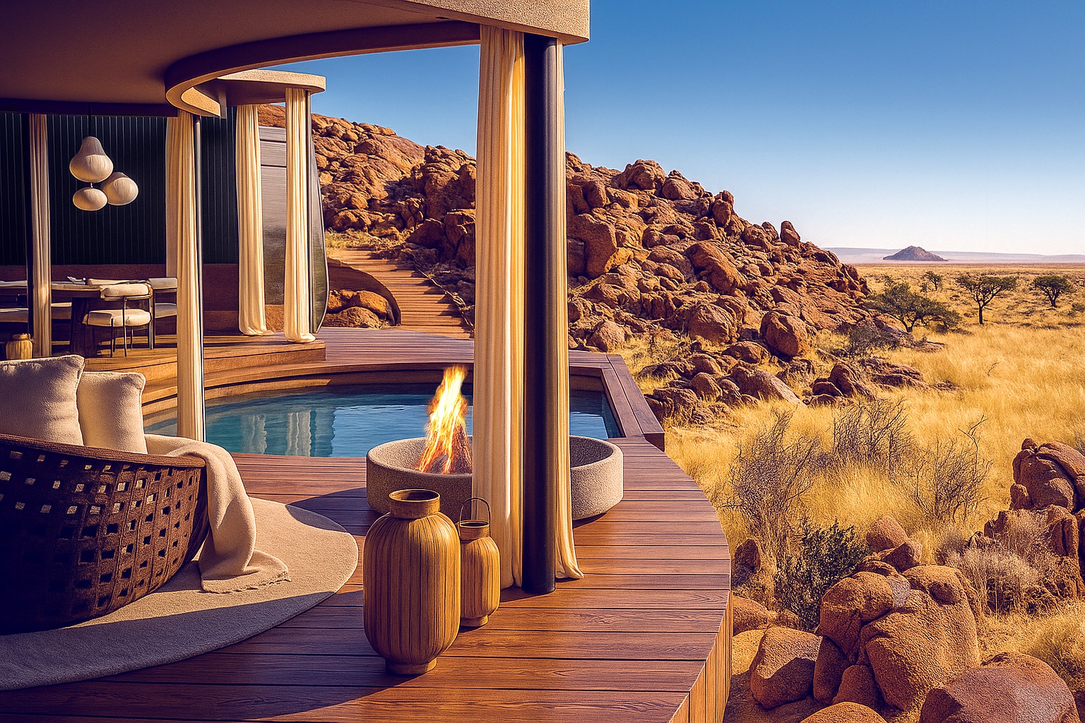 Luna Namib Collection: Blick in die Umgebung von der Terrasse aus Luna Namib Collection: Blick in die Umgebung von der Terrasse aus