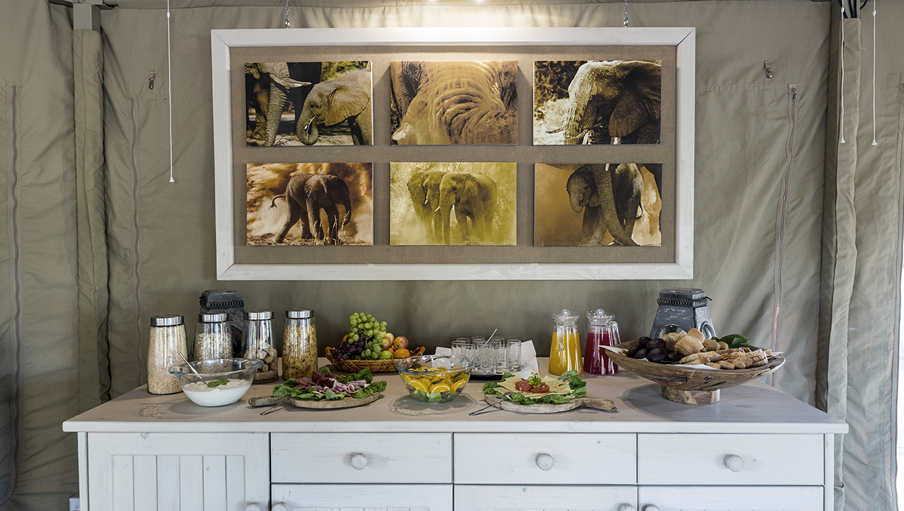 Malansrus Tented Camp: Frühstücksbuffet