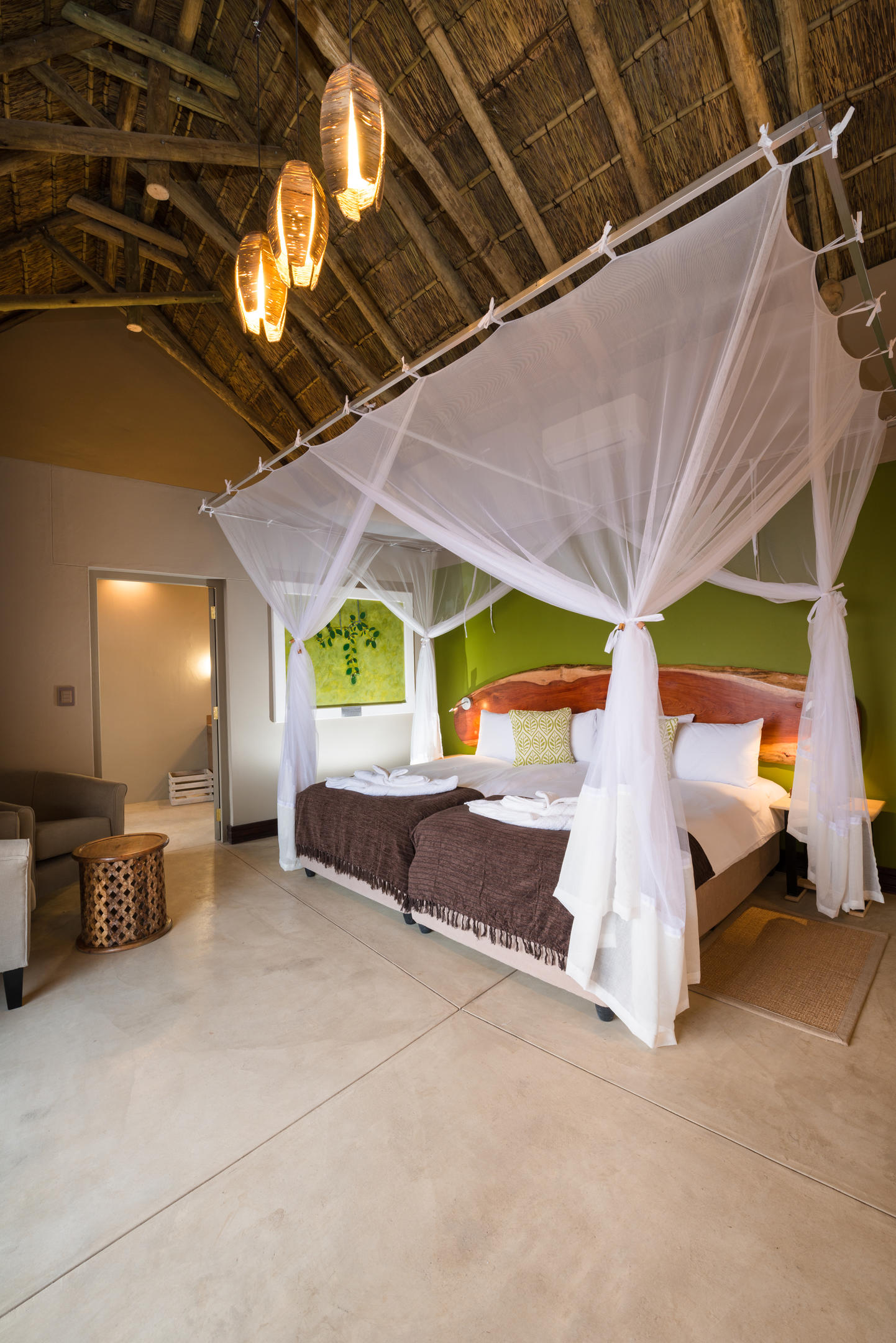 Safarihoek Lodge: Luxury Room Bett