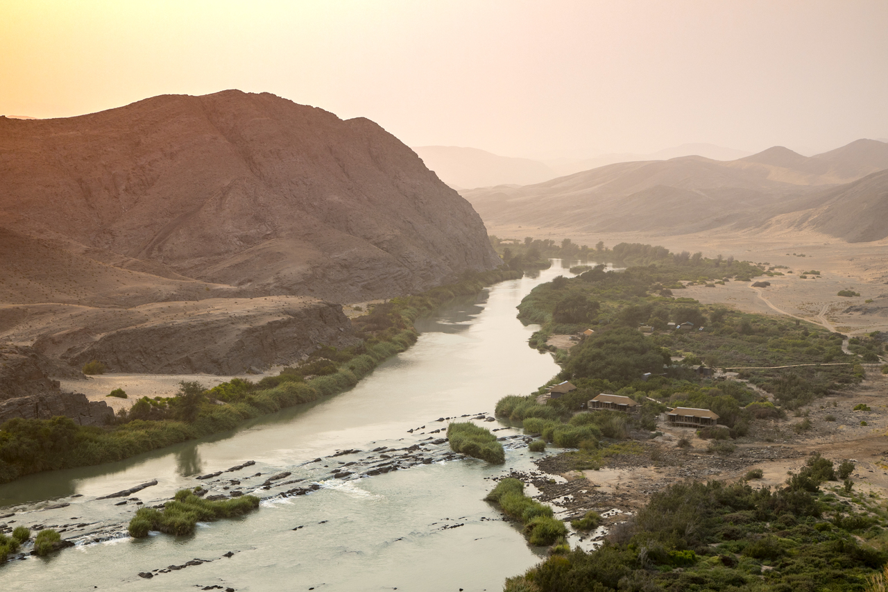 Serra Cafema: Luftbild der Lodge