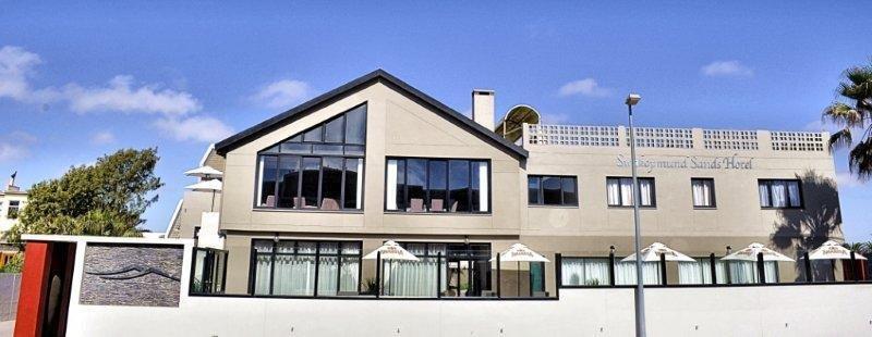 Hotel, Küste, Namibia, Swakopmund, Swakopmund Sands, Außenansicht, Fassade, Gesamtansicht, Panorama, Afrikarma, Afrikarma Safaris, Afrikarma.de, Swakopmund Sands Hotel