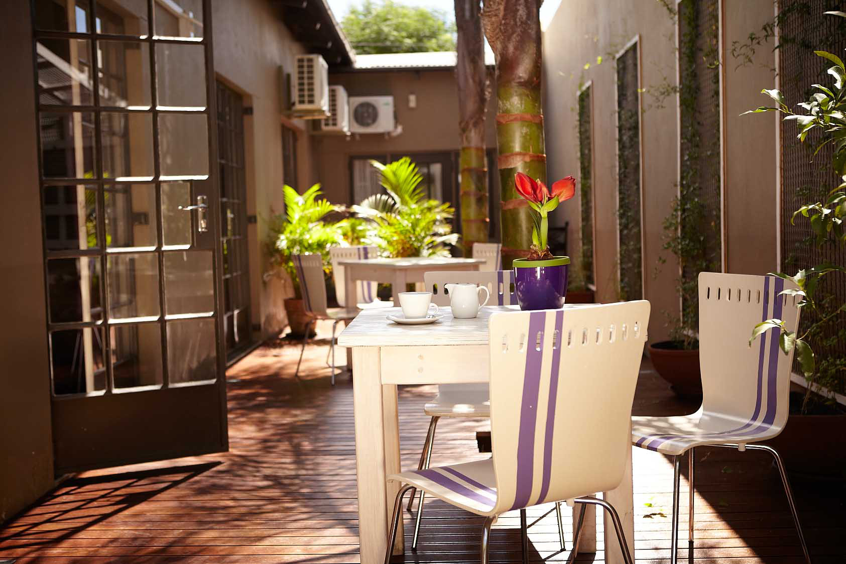 Klein Windhoek, Villa Violet, Windhoek, Deck, Gästehaus, Pension, Afrikarma, Afrikarma Safaris, Afrikarma Safaris - Wildnis. Hautnah., Afrikarma.de