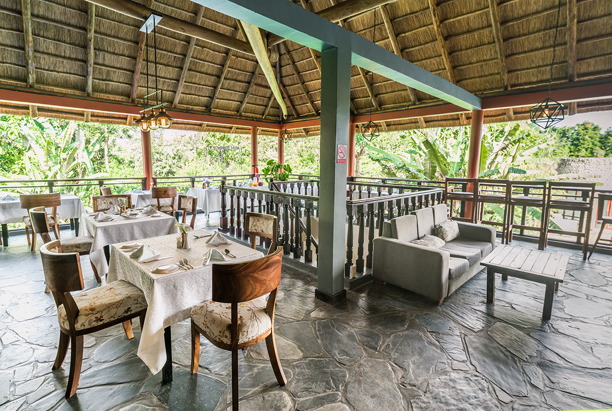 Five Volcanoes Boutique Hotel, Gorilla Tracking, Volcanoes National Park, Restaurant, Afrikarma, Afrikarma Safaris, Afrikarma Safaris. Wildnis. Hautnah., Afrikarma.de