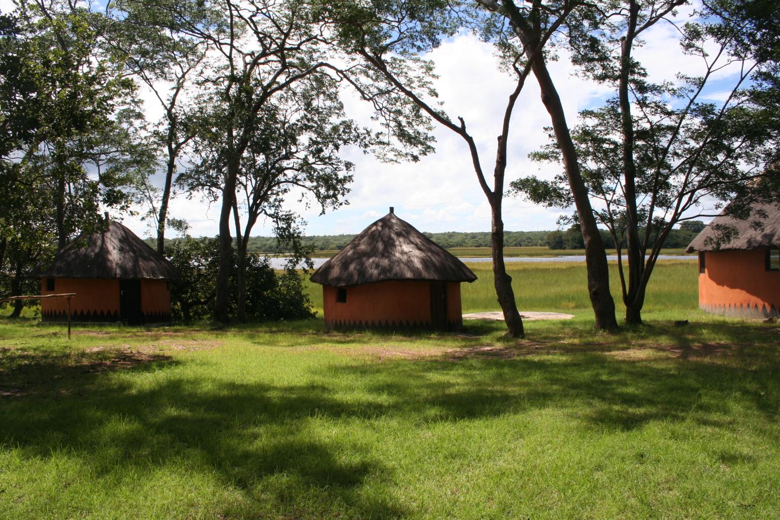 Wasa Lodge: Rondavels am Waldrand Kasanka National Park, Kasanka Trust, Palmenflughund, Straw colored Fruit Bat, Wasa Lodge, Gästechalet, Hauptgebäude, Lodge, Rondavel, Wasa Lake, Afrikarma, Afrikarma Safaris, Afrikarma Safaris - Wildnis. Hautnah., Afrikarma.de, Lavushi Manda