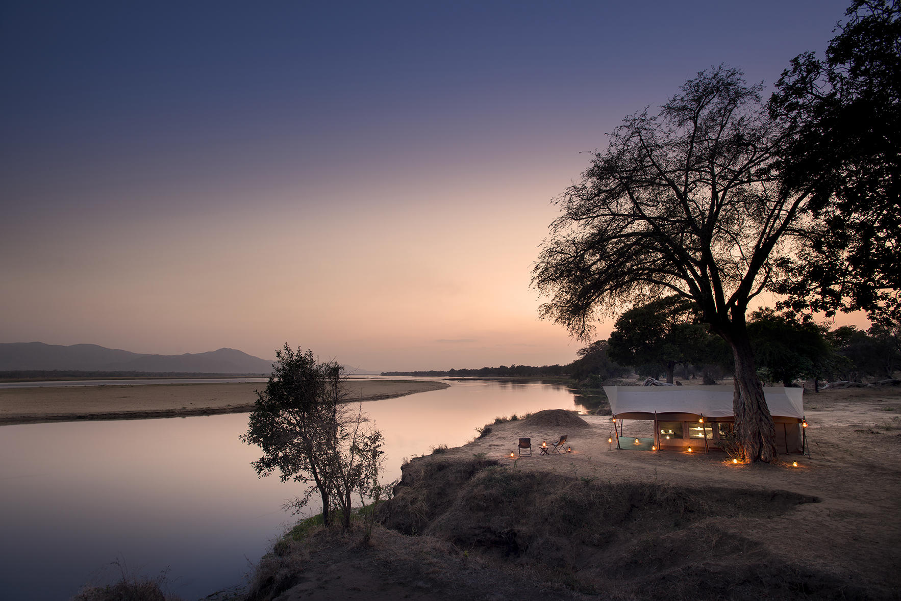 Zambezi Expeditions Camp: Abendstimmung