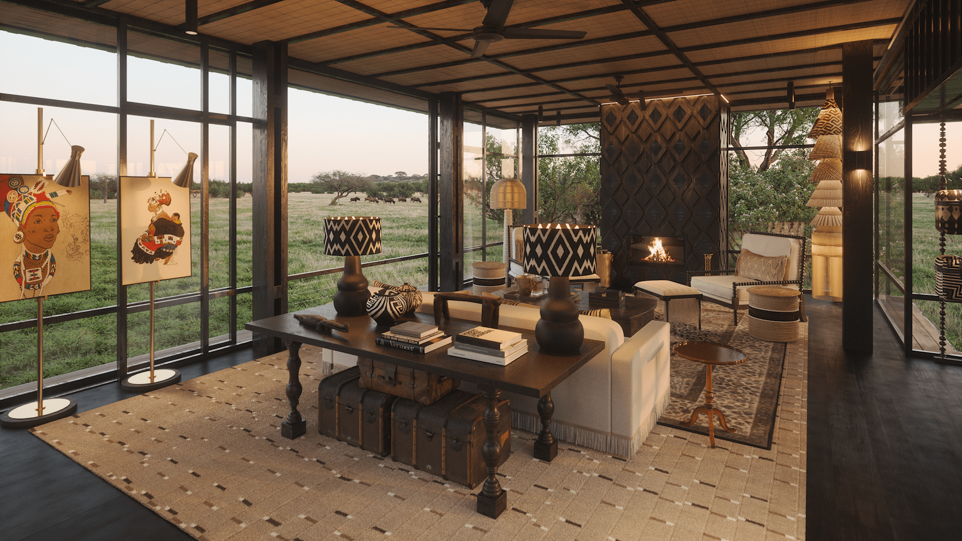 andBeyond Phinda Vlei Lodge: Bibliothek andBeyond Phinda Vlei Lodge: Bibliothek