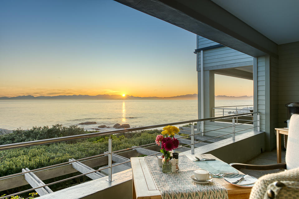 Tintswalo Boulders Boutique-Hotel: Blick auf den Sonnenuntergang