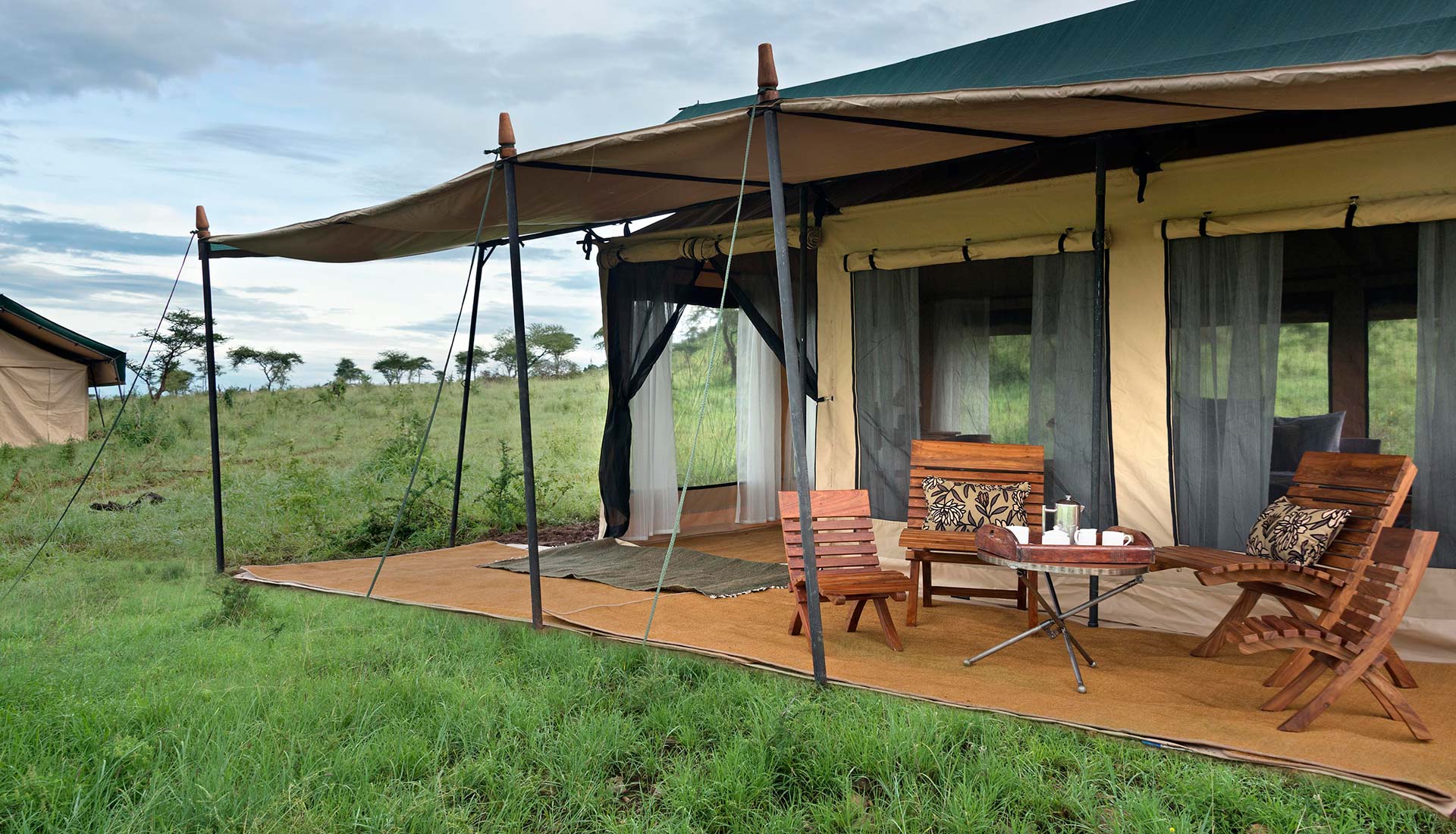 Chaka Camp, Kiota Camp, Serengeti, Gästezelt, Morgenkaffee, afrikarma, afrikarma Safaris, afrikarma Safaris - Wildnis. Hautnah., afrikarma.de