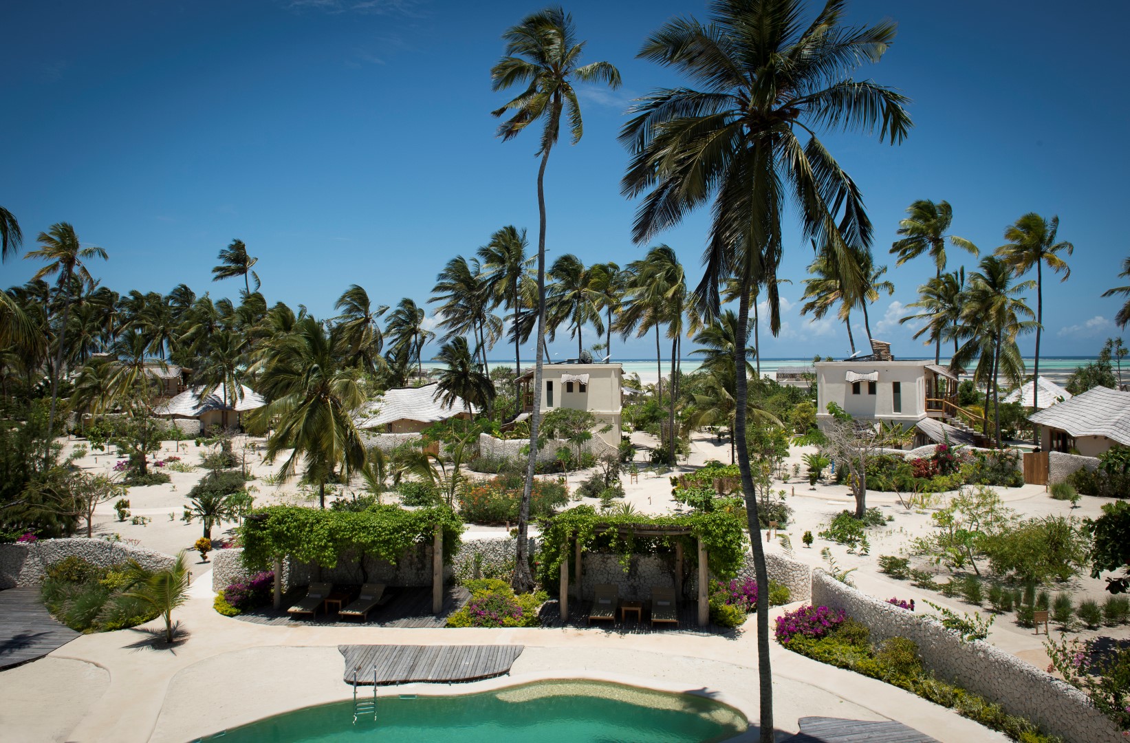 Tony Leslie, Zanzibar White Sand Luxury Villas, Garten, Indik, Palmen, Pool, Villen, Paje, Sansibar, Afrikarma, Afrikarma Safaris, Afrikarma Safaris - Wildnis. Hautnah., Afrikarma.de