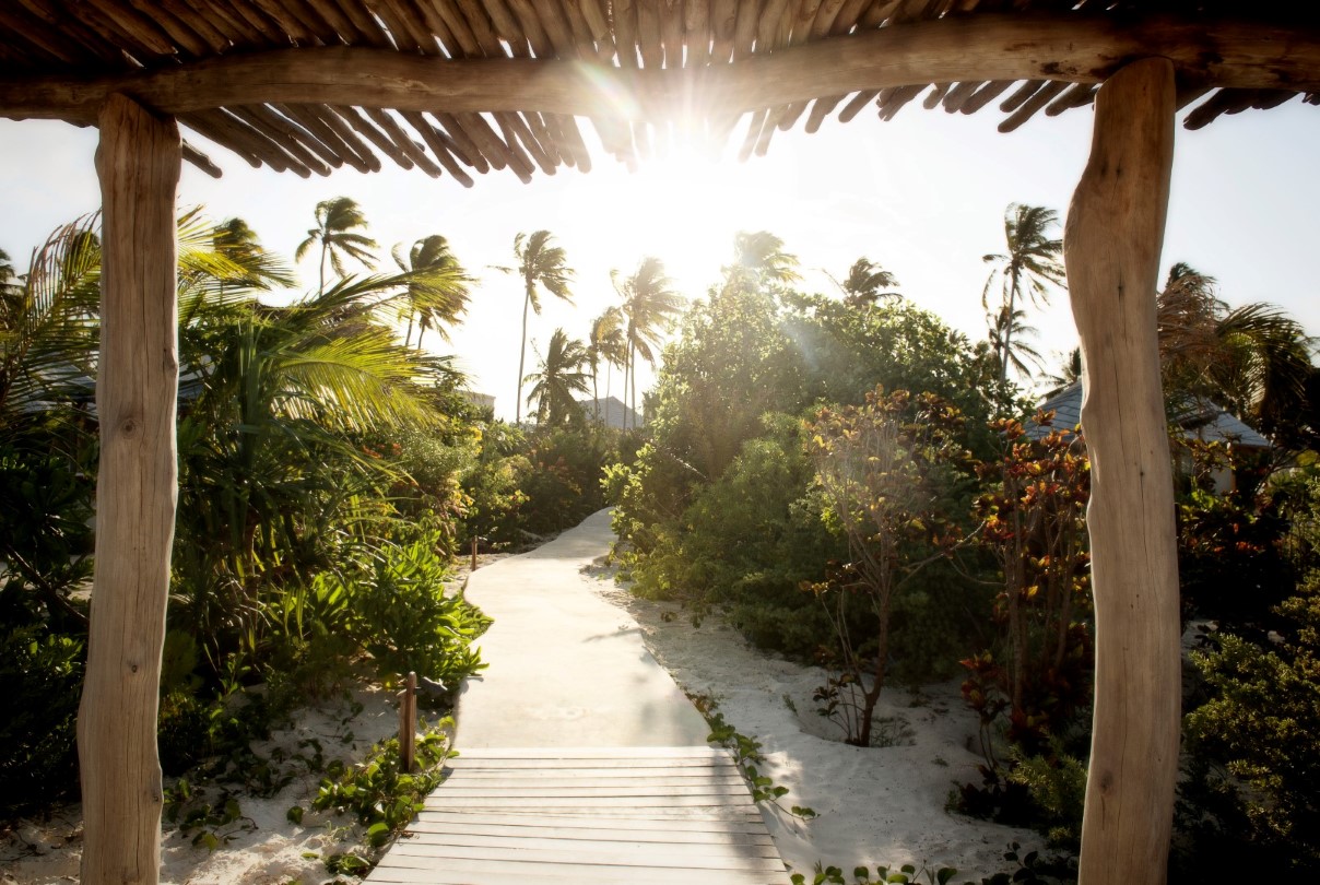 Tony Leslie, Zanzibar White Sand Luxury Villas, Garten, Sonne, Wege, Paje, Sansibar, Afrikarma, Afrikarma Safaris, Afrikarma Safaris - Wildnis. Hautnah., Afrikarma.de