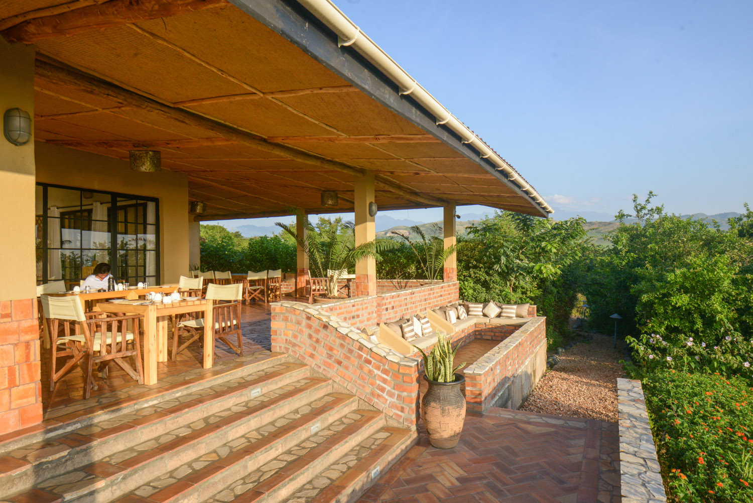 Elephant Plains Lodge: Die Terrasse