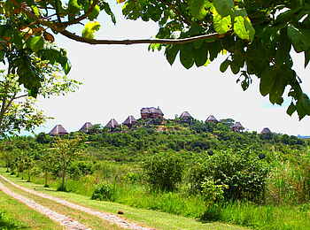 Kyaninga Lodge: Blick bei der Anreise Kyaninga Lodge: Blick bei der Anreise