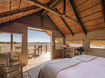 Kulala Desert Lodge: Family Tent Blick hinaus