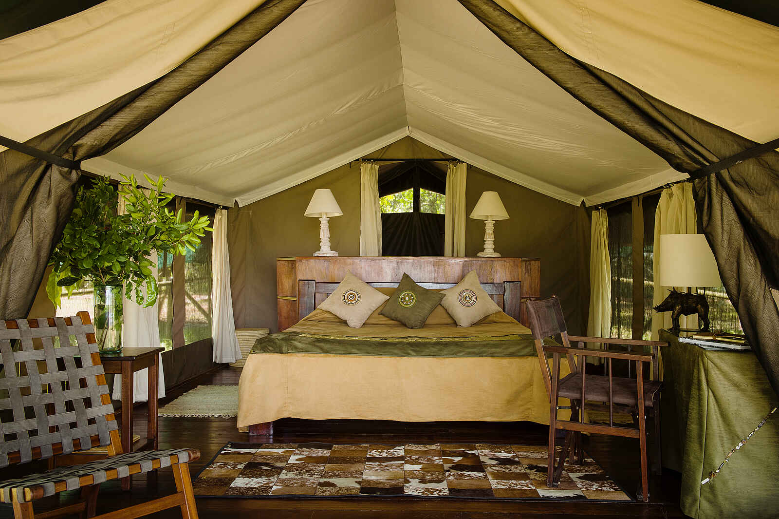 Little Governors' Camp: Blick ins Zelt Little Governors' Camp: Blick ins Zelt