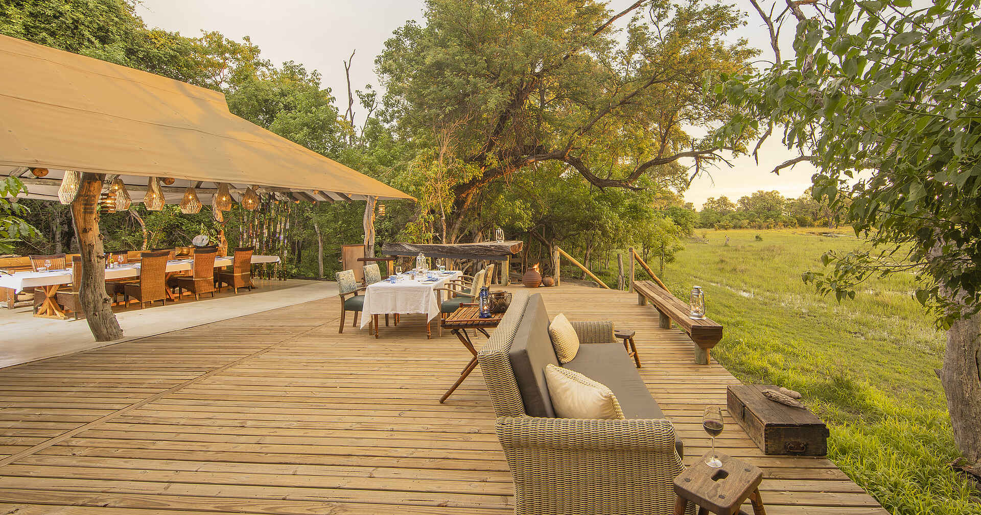MmaTsebe Tented Camp: Ausblick von der Terrasse