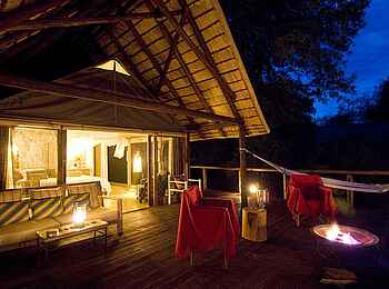 Pafuri Camp: Veranda vor Gästezelt