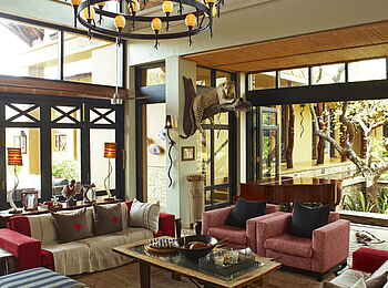 Thanda Villa iZulu: Die Lounge als sozialer Treffpunkt Thanda Villa iZulu: Die Lounge als sozialer Treffpunkt
