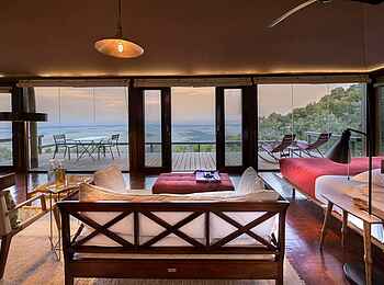 Angama Mara: Die Lounge im Gästezelt Angama Mara: Die Lounge im Gästezelt