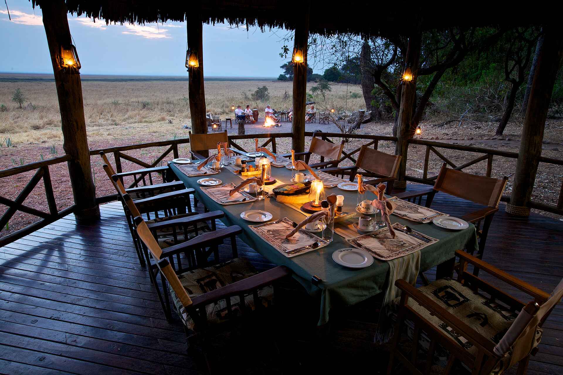 Katavi National Park, Katavi Wildlife Camp, Katisunga Plains, Katuma River, Abendessen, Aussicht, Afrikarma, afrikarma safaris, afrikarma safaris - wildnis.hautnah., afrikarma.de