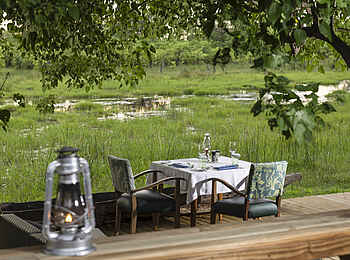 MmaTsebe Tented Camp: Dinner mit Aussicht