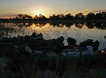 Selinda Canoe Trail: Am Ende des Tages