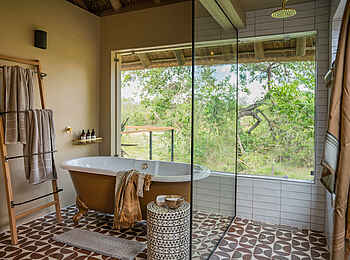 Thornybush Game Lodge: Das Badezimmer Thornybush Game Lodge: Das Badezimmer